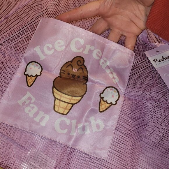 Pusheen Beach Bundle Mesh Tote Sun Visor Sand Coaster Pink Purple - Picture 3 of 14